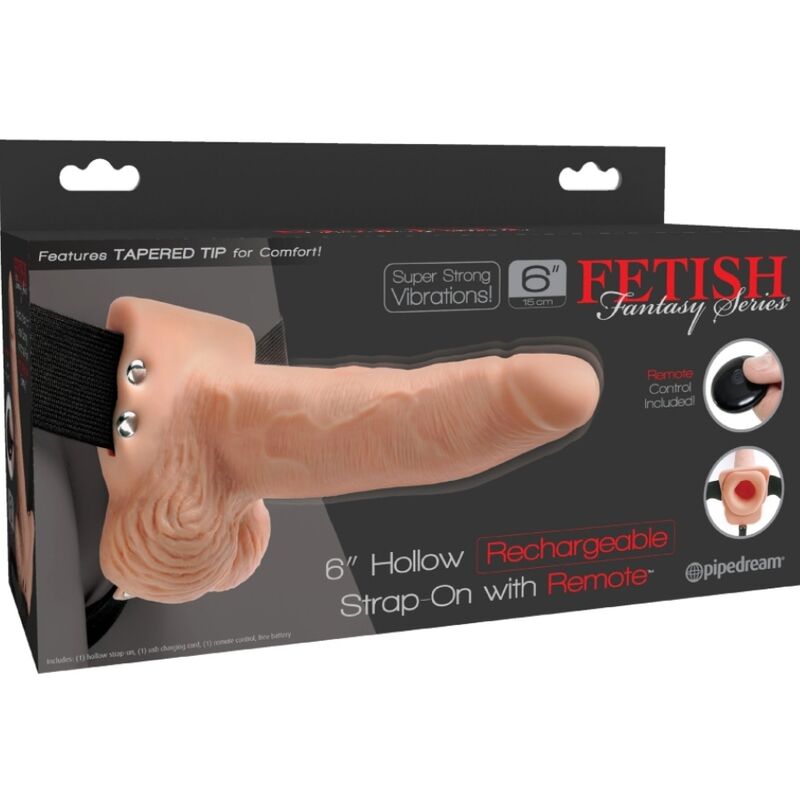 Fetish Fantasy Series Adjustable Harness Remote Control Realistic Penis With Rechargeable Testicles And Vibrator 15 Cm | Niks.fi verkkokauppa