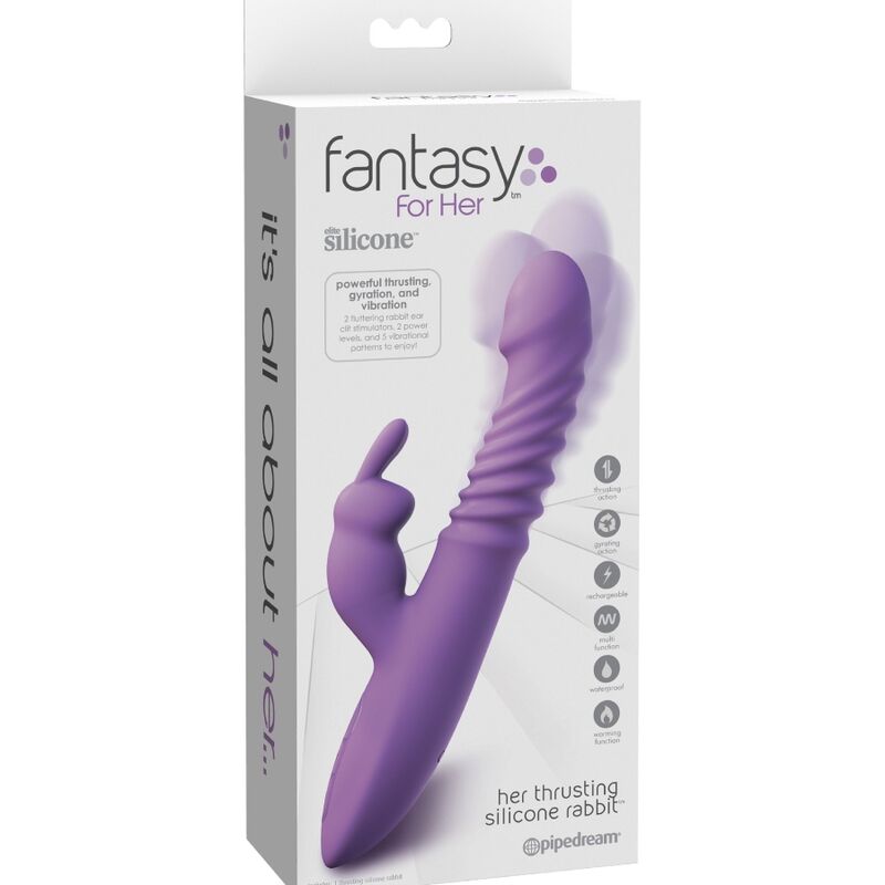 Fantasy For Her Rabbit Clitoris Stimulator With Heat Oscillation And Vibration Function Violet | Niks.fi verkkokauppa