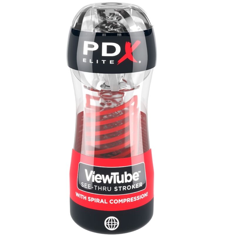 Pdx Elite Stroker Viewtube 2 Spiral Compression Transparent | Niks.fi verkkokauppa