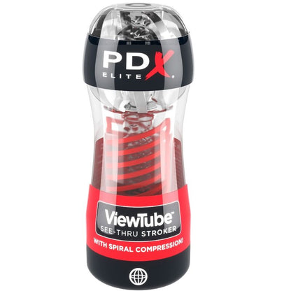 Pdx Elite Stroker Viewtube 2 Spiral Compression Transparent | Niks.fi verkkokauppa