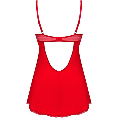 Obsessive Ingridia Chemise & Thong Red Xs/S | Niks.fi verkkokauppa