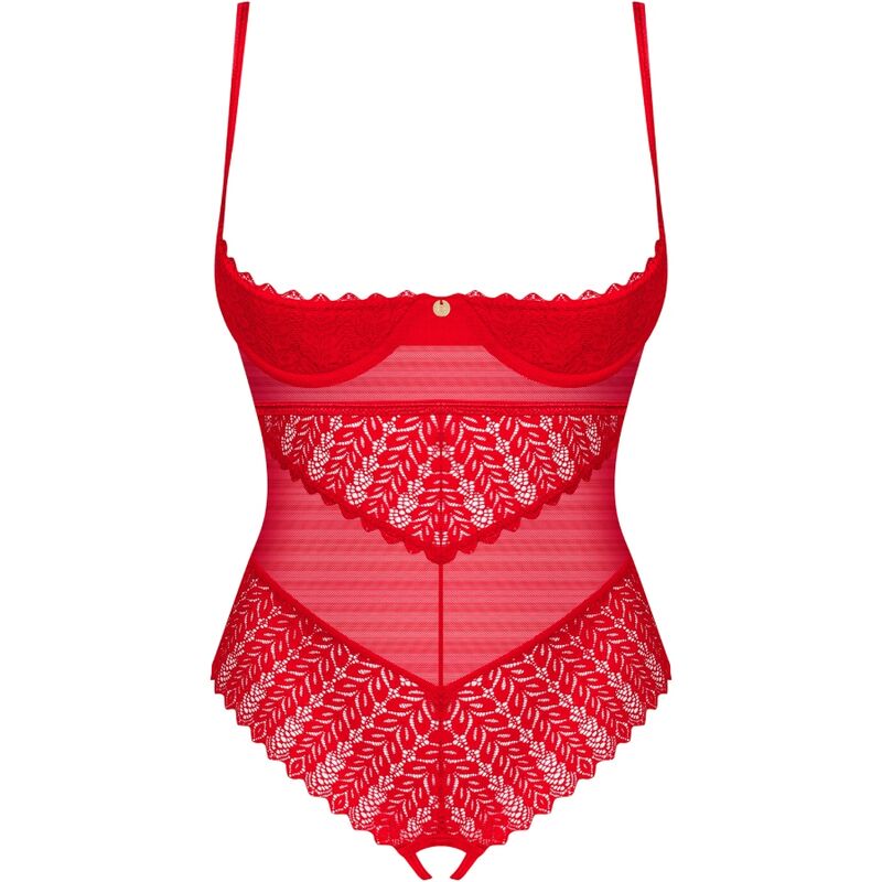 Obsessive Ingridia Crotchless Red Xs/S | Niks.fi verkkokauppa