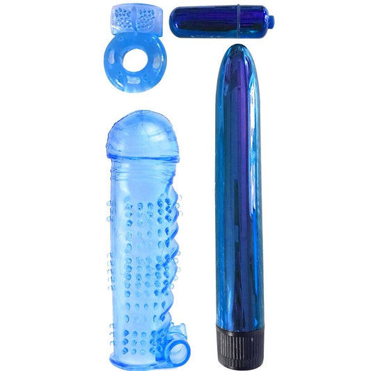 Classix Kit For Couples With Ring, Sheath And Bullets Blue | Niks.fi verkkokauppa