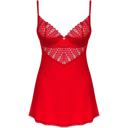 Obsessive Ingridia Chemise & Thong Red M/L | Niks.fi verkkokauppa