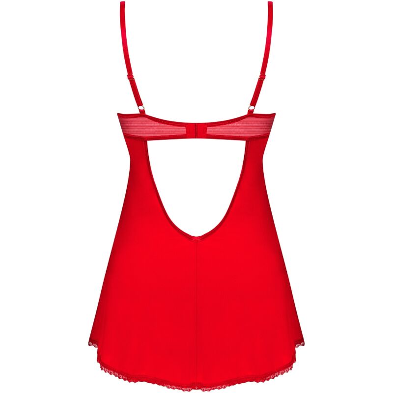 Obsessive Ingridia Chemise & Thong Red M/L | Niks.fi verkkokauppa