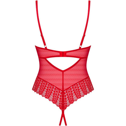 Obsessive Ingridia Crotchless Red M/L | Niks.fi verkkokauppa