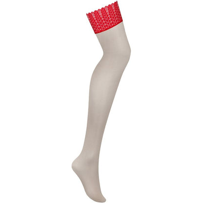 Obsessive Ingridia Stockings Red Xl/Xxl | Niks.fi verkkokauppa