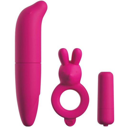 Classix Kit For Couples With Ring, Bullet And Stimulator Pink | Niks.fi verkkokauppa
