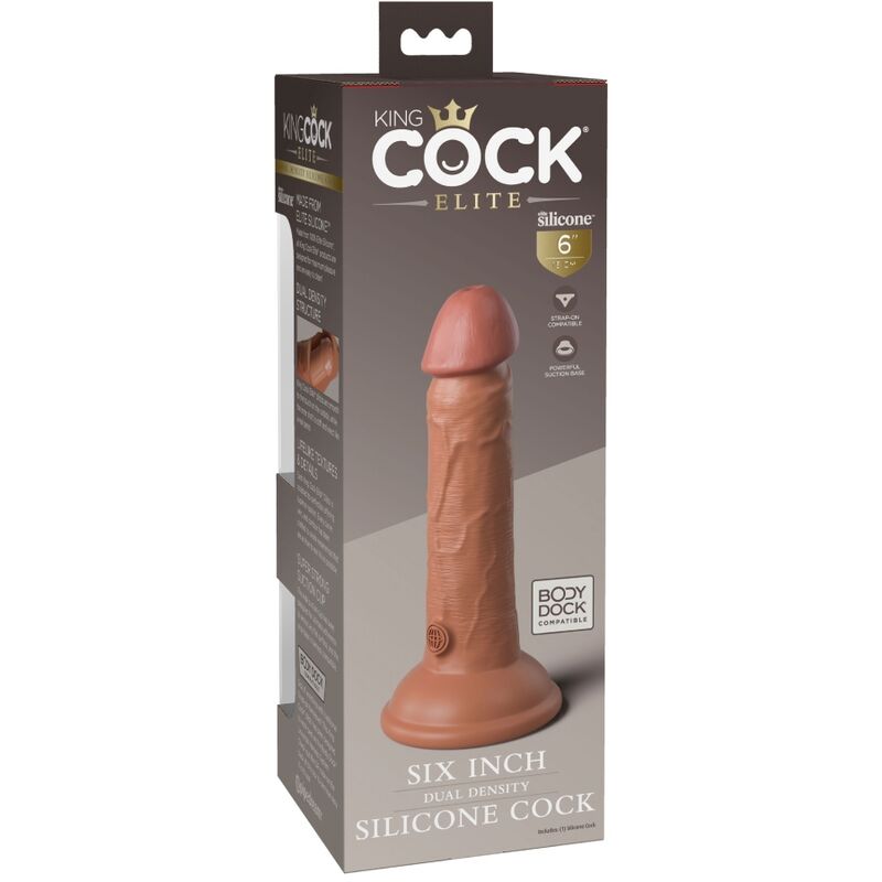 King Cock Elite Realistic Silicone Dildo 15.2 Cm Caramel | Niks.fi verkkokauppa