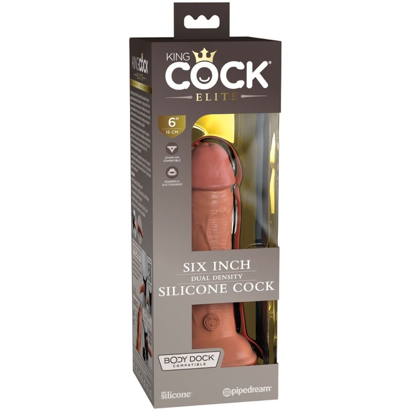 King Cock Elite Realistic Silicone Dildo 15.2 Cm Caramel | Niks.fi verkkokauppa