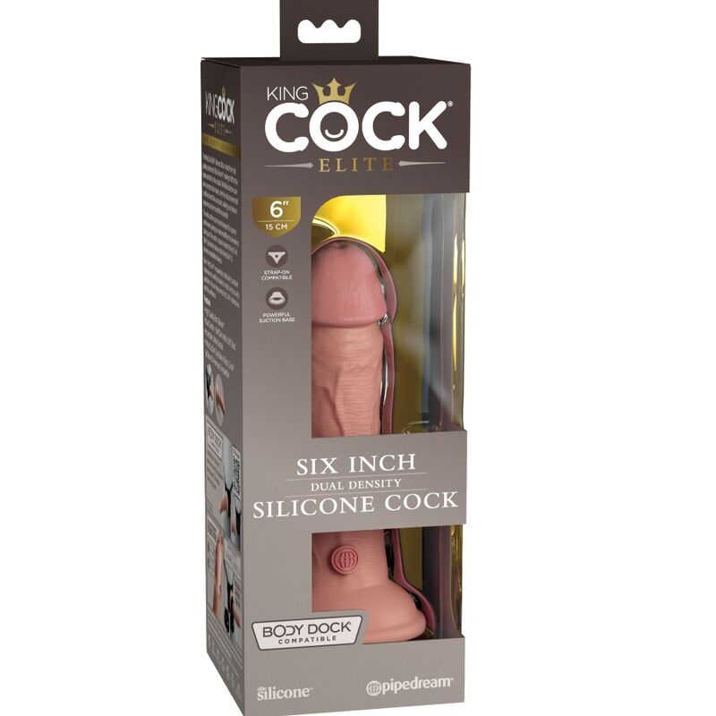 King Cock Elite Realistic Silicone Dildo 15.2 Cm | Niks.fi verkkokauppa