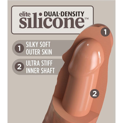 King Cock Elite Realistic Silicone Dildo 17.8 Cm Caramel | Niks.fi verkkokauppa