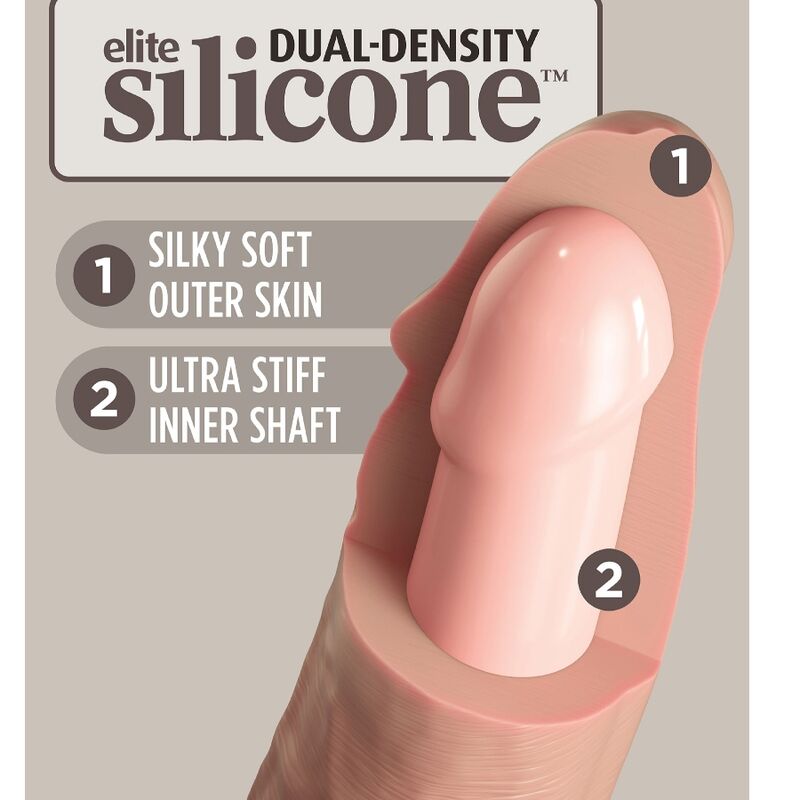 King Cock Elite Realistic Silicone Dildo 17.8 Cm | Niks.fi verkkokauppa