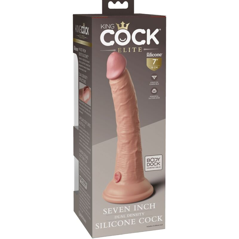 King Cock Elite Realistic Silicone Dildo 17.8 Cm | Niks.fi verkkokauppa