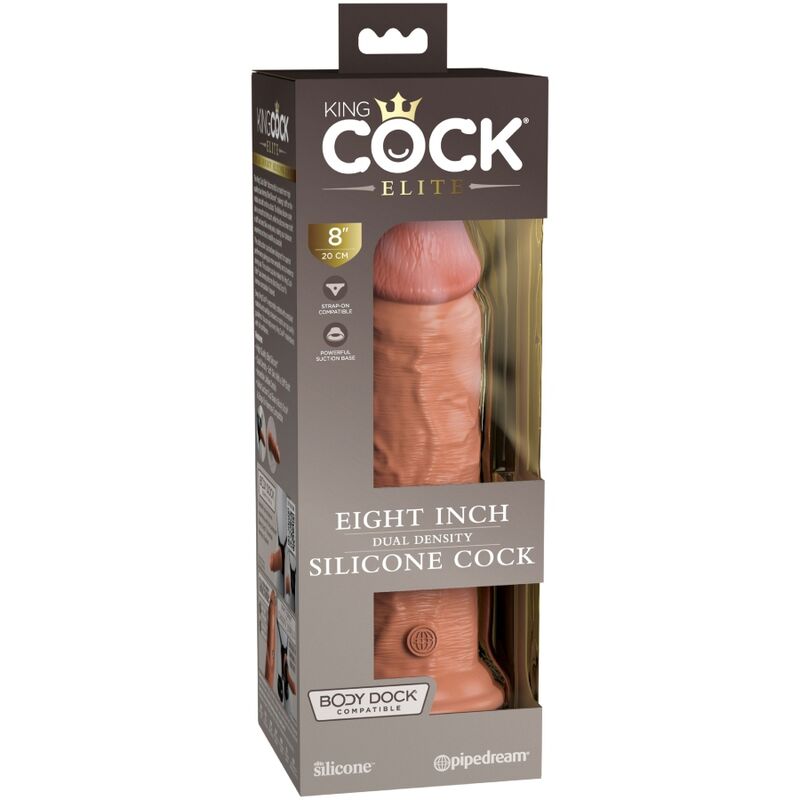 King Cock Elite Realistic Silicone Dildo 20.3 Cm Caramel | Niks.fi verkkokauppa