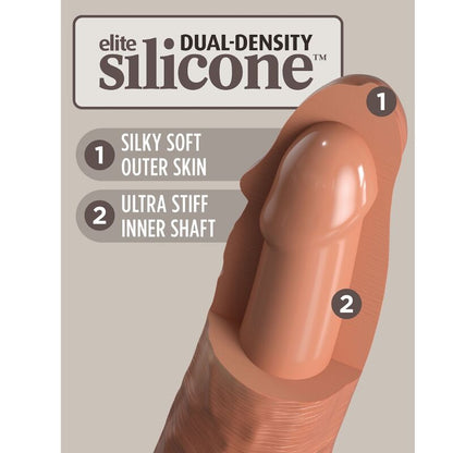 King Cock Elite Realistic Silicone Dildo 20.3 Cm Caramel | Niks.fi verkkokauppa
