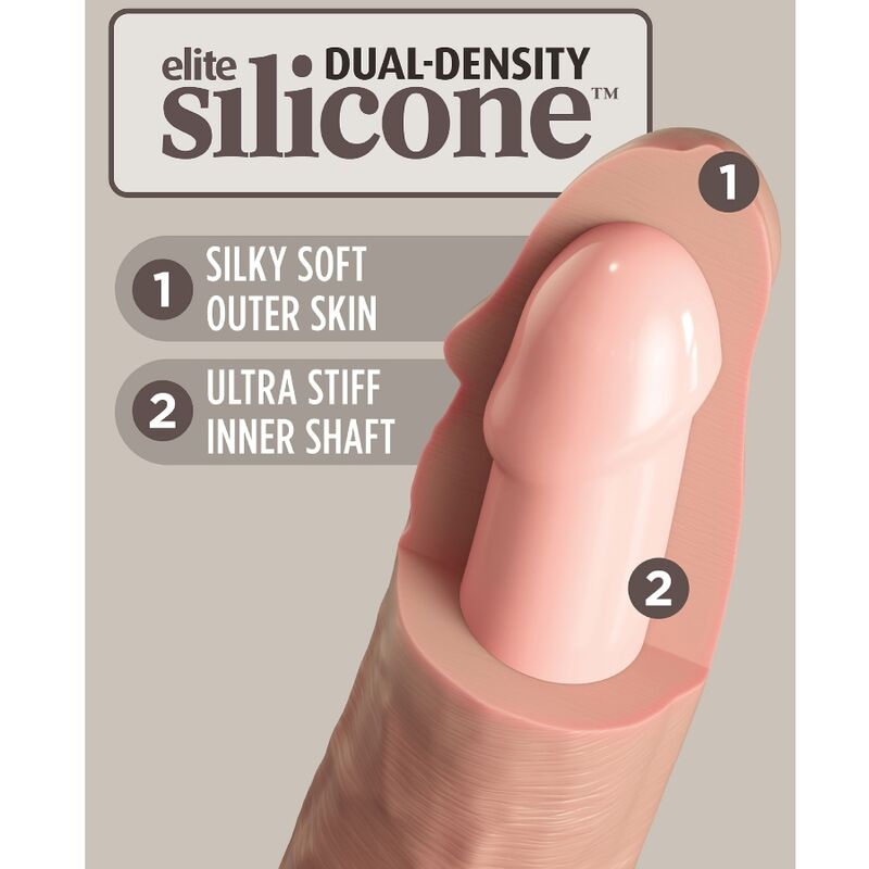 King Cock Elite Realistic Silicone Dildo 20.3 Cm | Niks.fi verkkokauppa