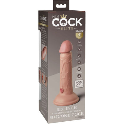 King Cock Elite Realistic Dildo Vibrating & Silicone 15.2 Cm | Niks.fi verkkokauppa