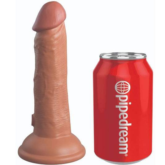 King Cock Elite Realistic Dildo Vibrating & Silicone 15.2 Cm Caramel | Niks.fi verkkokauppa