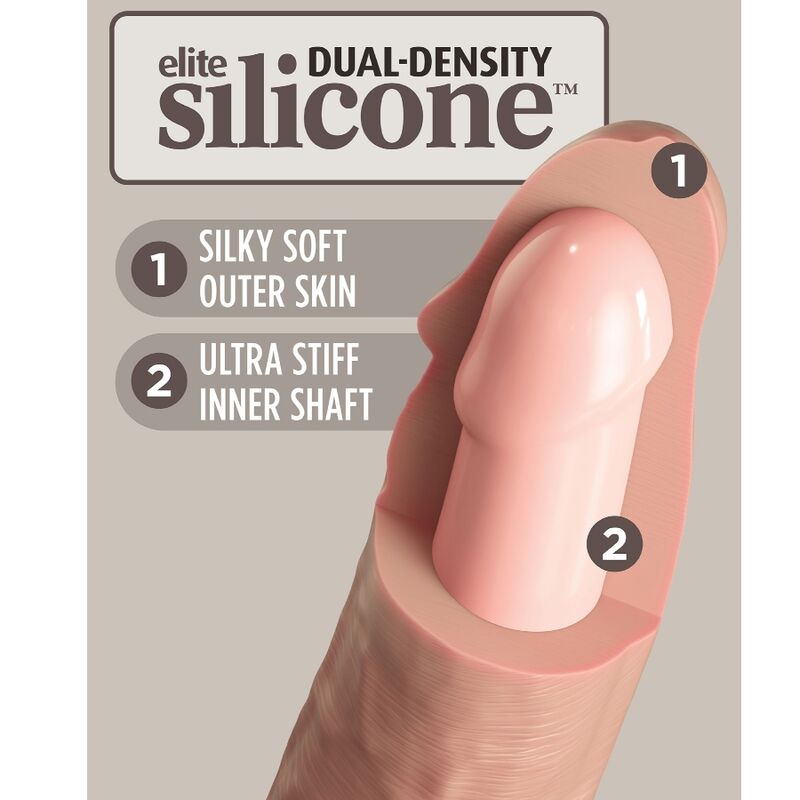 King Cock Elite Realistic Dildo Vibrator & Silicone Remote Control 17.8 Cm | Niks.fi verkkokauppa