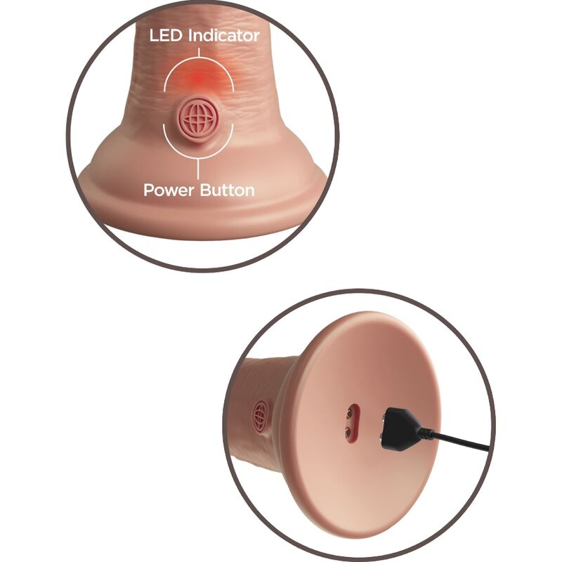 King Cock Elite Realistic Dildo Vibrating & Silicone 20.3 Cm | Niks.fi verkkokauppa