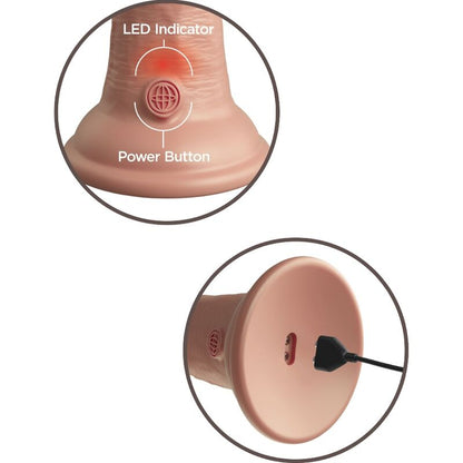 King Cock Elite Realistic Dildo Vibrating & Silicone 20.3 Cm | Niks.fi verkkokauppa