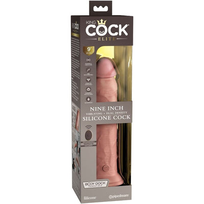 King Cock Elite Realistic Dildo Vibrator & Silicone Remote Control 23 Cm | Niks.fi verkkokauppa