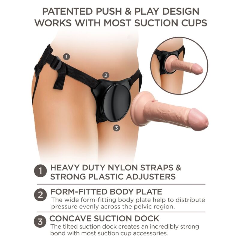 King Cock Elite Adjustable Harness With Dildo 15.2 Cm For Beginners | Niks.fi verkkokauppa