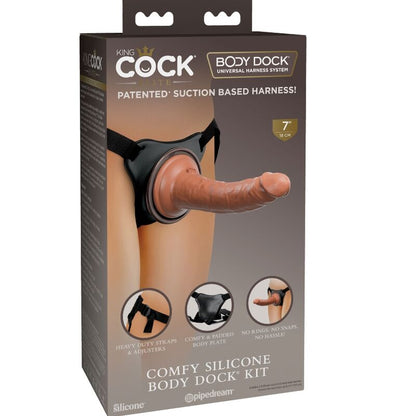 King Cock Elite Comfy Adjustable Harness With Dildo 17.8 Cm | Niks.fi verkkokauppa