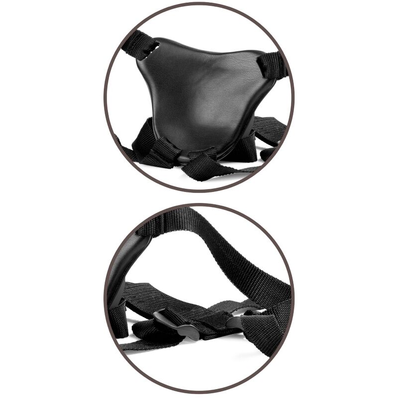 King Cock Elite Deluxe Adjustable Harness Kit Ring With Testicles & Dildo 20.3 Cm | Niks.fi verkkokauppa