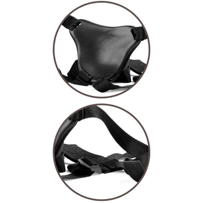 King Cock Elite Deluxe Adjustable Harness Kit Ring With Testicles & Dildo 20.3 Cm | Niks.fi verkkokauppa