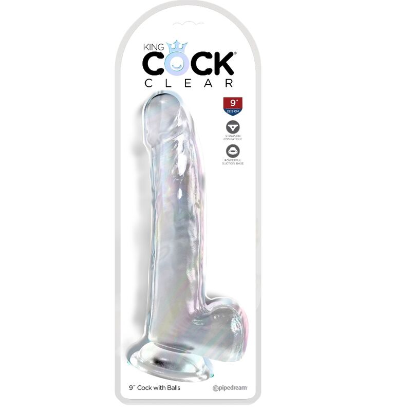 King Cock Clear Dildo With Testicles 20.3 Cm Transparent | Niks.fi verkkokauppa