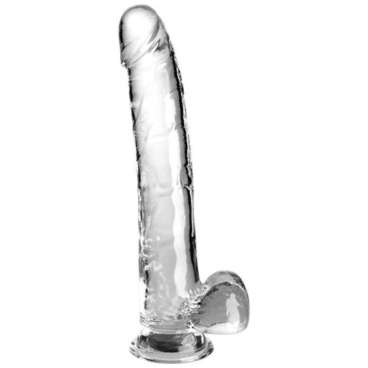 King Cock Clear Dildo With Testicles 24.8 Cm Transparent | Niks.fi verkkokauppa