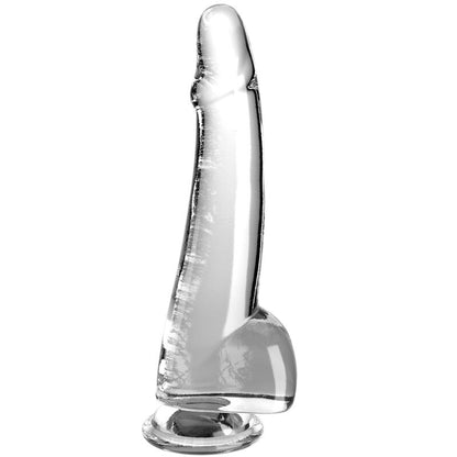 King Cock Clear Dildo With Testicles 19 Cm Transparent | Niks.fi verkkokauppa