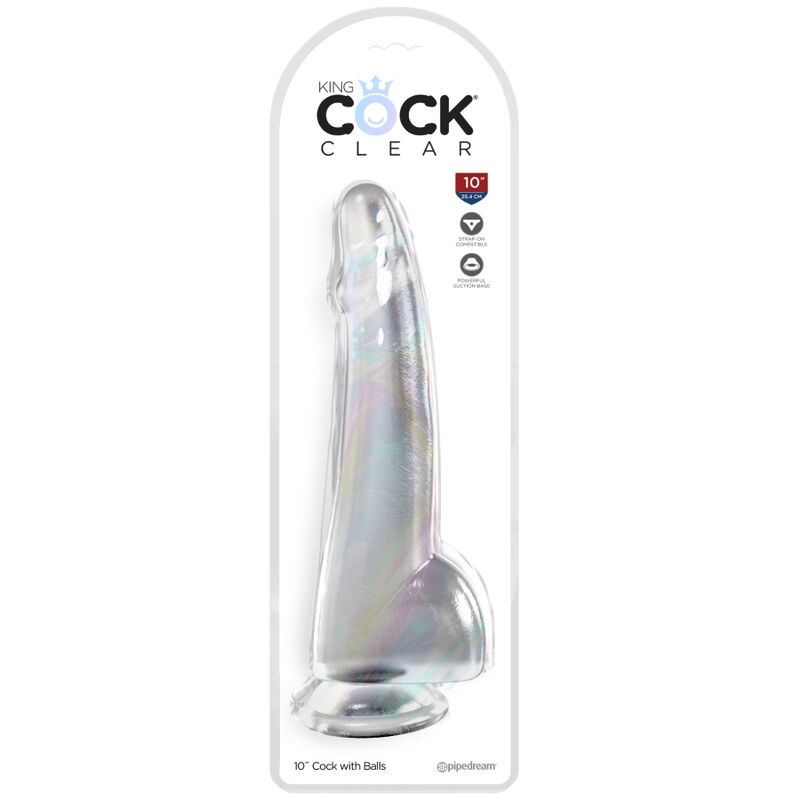 King Cock Clear Dildo With Testicles 19 Cm Transparent | Niks.fi verkkokauppa