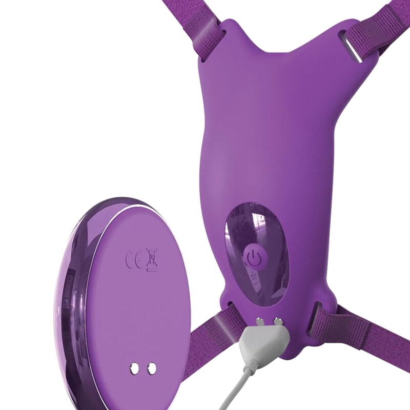 Fantasy For Her Butterfly Harness, Vibrating Rechargeable & Remote Control Purple | Niks.fi verkkokauppa