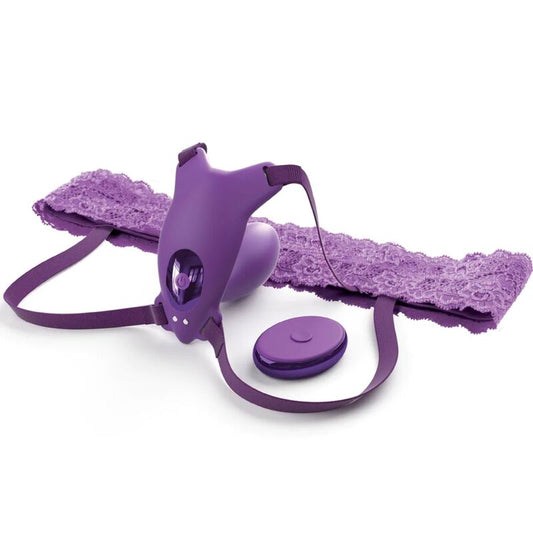 Fantasy For Her Butterfly Harness G-Spot With Vibrator, Rechargeable & Remote Control Violet | Niks.fi verkkokauppa