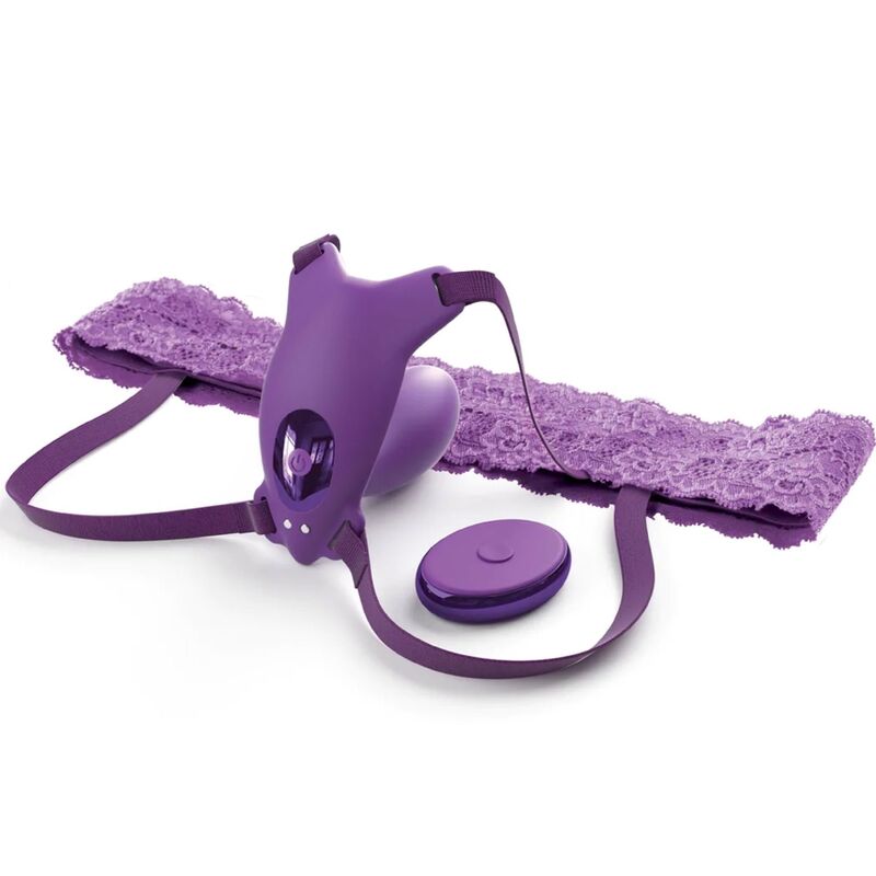 Fantasy For Her Butterfly Harness G-Spot With Vibrator, Rechargeable & Remote Control Violet | Niks.fi verkkokauppa