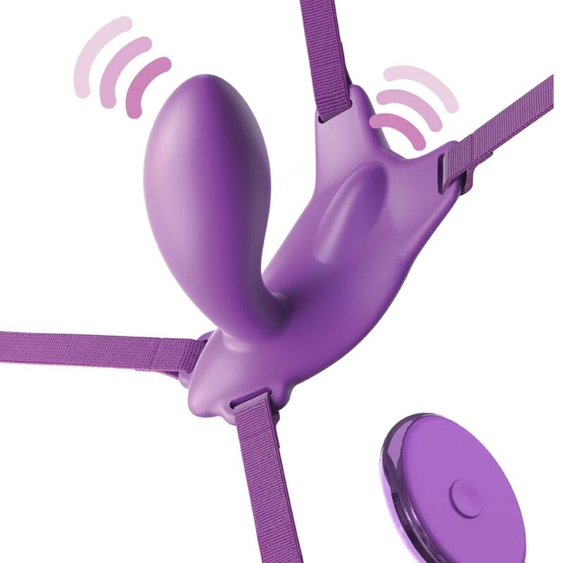 Fantasy For Her Butterfly Harness G-Spot With Vibrator, Rechargeable & Remote Control Violet | Niks.fi verkkokauppa