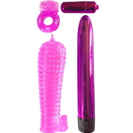 Classix Kit For Couples With Ring, Sheath And Bullets Pink | Niks.fi verkkokauppa