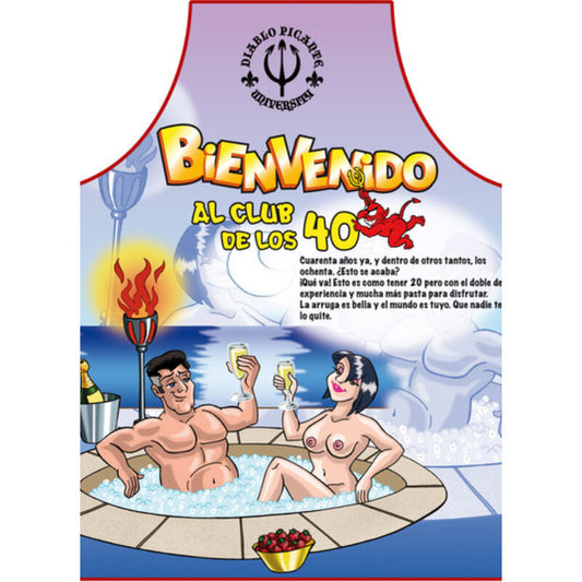 Diablo Picante Apron 40 Years Spanish Text | Niks.fi verkkokauppa