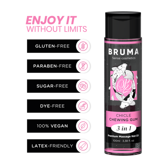 Bruma Premium Massage Hot Oil Chewing Gum 3 In 1 100 Ml | Niks.fi verkkokauppa