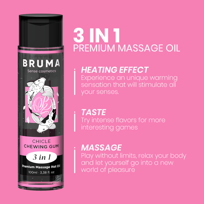 Bruma Premium Massage Hot Oil Chewing Gum 3 In 1 100 Ml | Niks.fi verkkokauppa