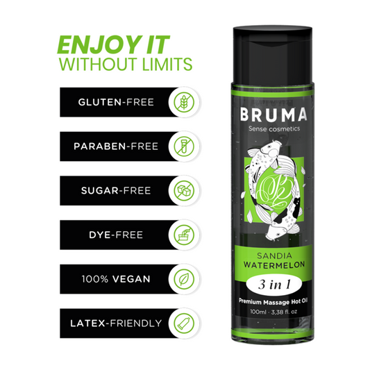 Bruma Premium Massage Hot Oil Watermelon 3 In 1 100 Ml | Niks.fi verkkokauppa