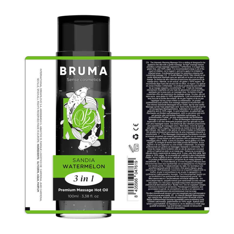 Bruma Premium Massage Hot Oil Watermelon 3 In 1 100 Ml | Niks.fi verkkokauppa