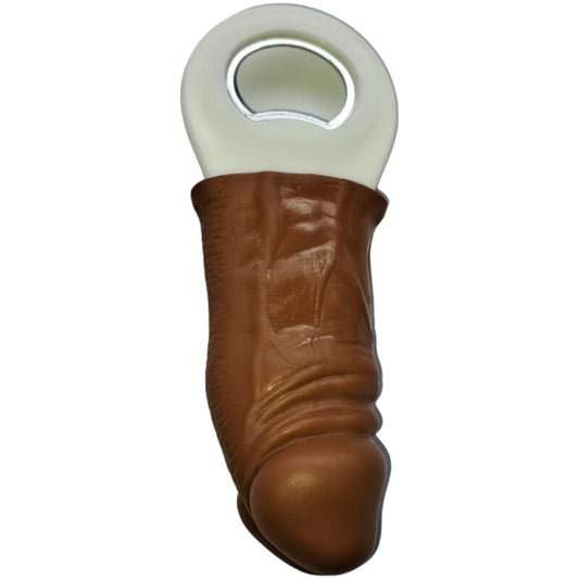 Diablo Picante Brown Rubber Penis Shaped Opener | Niks.fi verkkokauppa