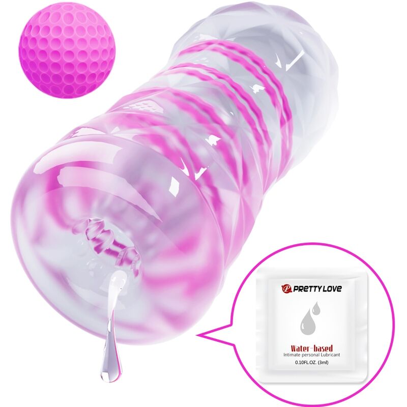 Pretty Love Fantasy Male Masturbator With Internal Spiral And Transparent Balls | Niks.fi verkkokauppa