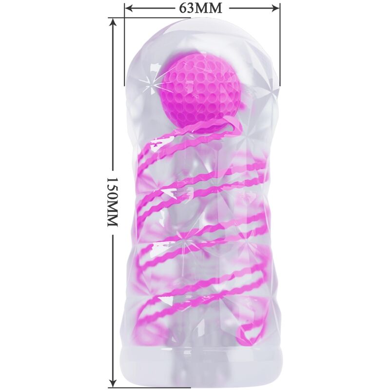 Pretty Love Fantasy Male Masturbator With Internal Spiral And Transparent Balls | Niks.fi verkkokauppa