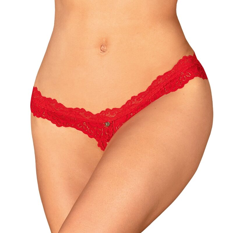 Obsessive Amor Cherris Thong Crotchless L/Xl | Niks.fi verkkokauppa
