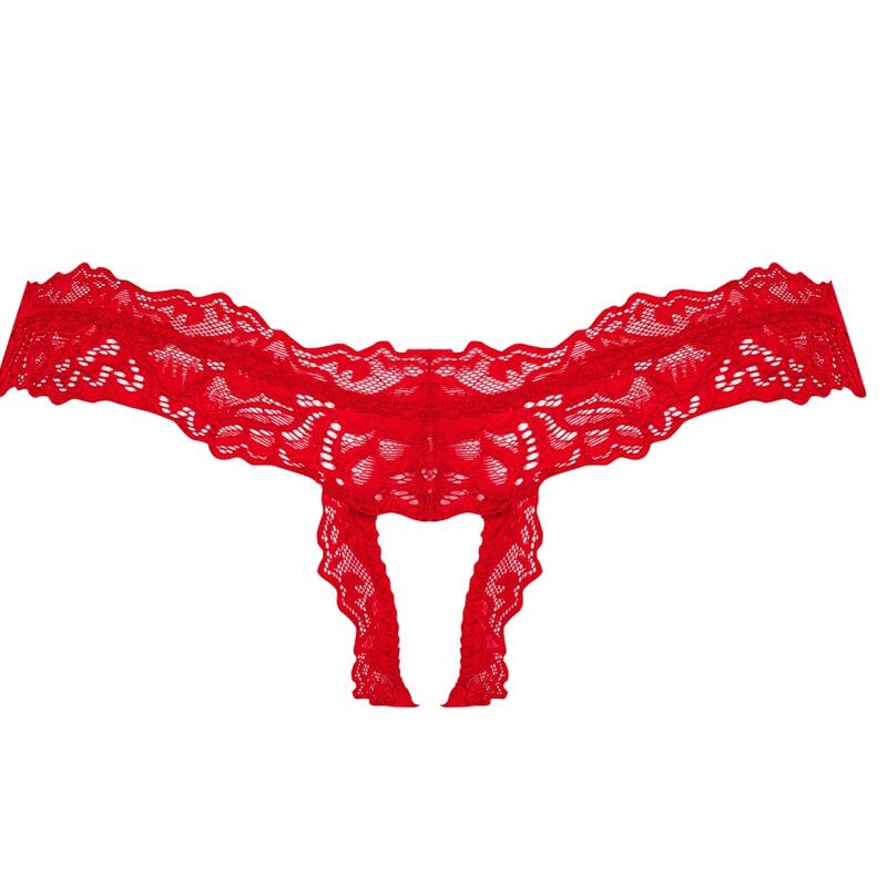 Obsessive Amor Cherris Thong Crotchless L/Xl | Niks.fi verkkokauppa